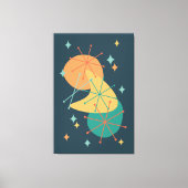 Retro Atoma Era Mitte Jahrhundert Abstrakte Kunst Leinwanddruck (Vorderseite)