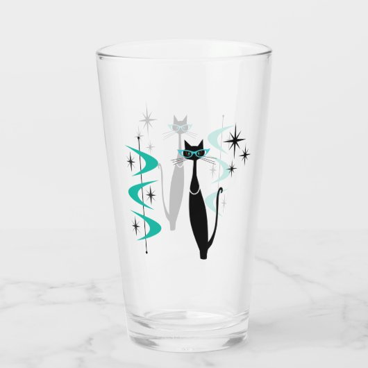 Retro Atoma Era Mitte Jahrhundert Moderne MCM Kitt Glas (Rückseite)