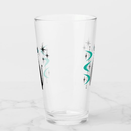 Retro Atoma Era Mitte Jahrhundert Moderne MCM Kitt Glas (Links)