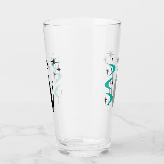 Retro Atoma Era Mitte Jahrhundert Moderne MCM Kitt Glas (Rechts)