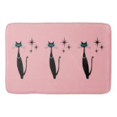 Retro Atoma Era Mitte Jahrhundert Moderne MCM Schw Badematte (Vorderseite)