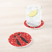 Retro Atoma Era Mitte Jahrhundert Moderne MCM Schw Getränkeuntersetzer (Seite)