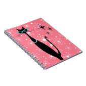 Retro Atoma Era Mitte Jahrhundert Moderne MCM Schw Notizblock (Rechte Seite)