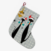 Retro Atoma Era Mitte Jahrhundert Moderne Weihnach Großer Weihnachtsstrumpf (Vorderansicht (hängend))