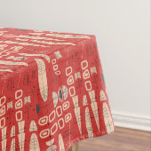 Retro Atoma Modernes Schwarz-weißes Muster Tischdecke (Beispiel)