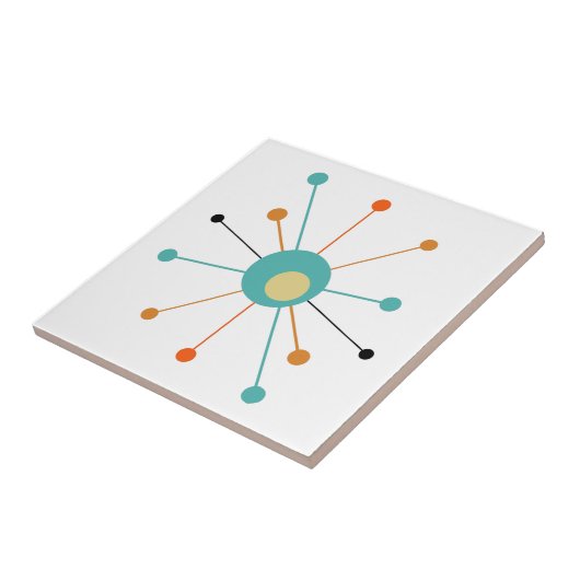 Retro Atoma Sternexplosion Mitte Jahrhundert Moder Fliese (Seite)