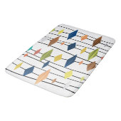 Retro Atomage Art Diamonds 1 Badematte (Schrägansicht)