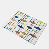 Retro Atomage Art Diamonds 1 Fußmatte (Schrägansicht)