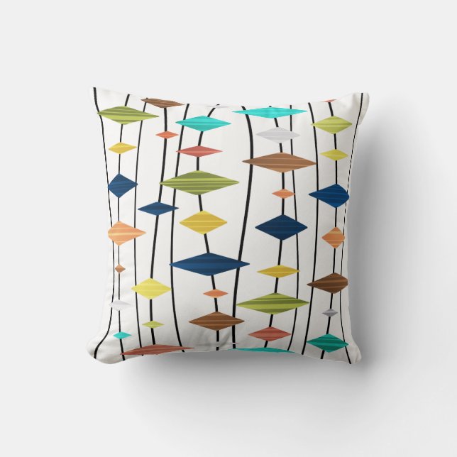 Retro Atomage Art Diamonds 1 Kissen (Vorderseite)