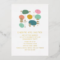 Retro Atomage Mid Mod Engagement Party Gold