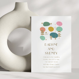 Retro Atomage Mitte Jahrhundert Moderne schicke Ho Einladung