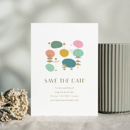 Retro Atomage Mitte Jahrhundert Moderne schicke Ho Save The Date