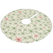 Retro Atomage Mittelalter Moderne Sternexplosionen Leinenimitat Weihnachtsbaumdecke (Schrägansicht)