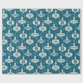 Retro Atomage Weihnachtsschmuck ©studioxtin Geschenkpapier (Flach)