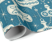 Retro Atomage Weihnachtsschmuck ©studioxtin Geschenkpapier (Rolleneckpunkt)