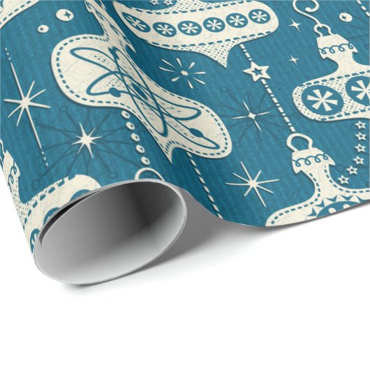 Retro Atomage Weihnachtsschmuck ©studioxtin Geschenkpapier (Rolleneckpunkt)