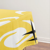 Retro Atomage Wirbel Sternenmuster Gelb Tischdecke (Beispiel)