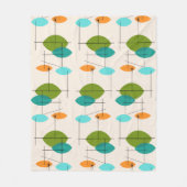 Retro-Atomar-Muster-Fliesblanke Fleecedecke (Vorderseite)