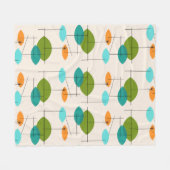 Retro-Atomar-Muster-Fliesblanke Fleecedecke (Vorderseite (Horizontal))