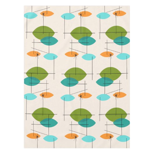 Retro-Atomar-Muster-Tischdecke Tischdecke (Vorderseite)