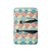 Retro Atomära-Mitte des Jahrhunderts moderne coole Badematte (Vorderseite Vertikal)