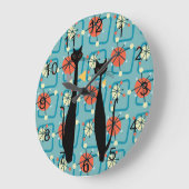 Retro Atomära-Mitte des Jahrhunderts moderne coole Große Wanduhr (Winkel)