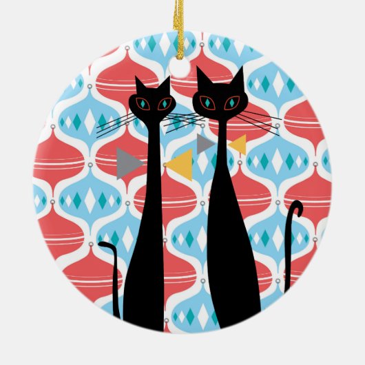 Retro Atomära-Mitte des Jahrhunderts moderne coole Keramik Ornament (Hinten)