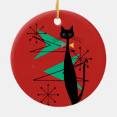 Retro Atomära-Mitte des Jahrhunderts moderne coole Keramik Ornament (Hinten)