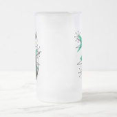 Retro Atomära-Mitte des Jahrhunderts moderne coole Mattglas Bierglas (Mittel)