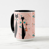 Retro Atomära-Mitte des Jahrhunderts moderne coole Tasse (Vorderseite Links)