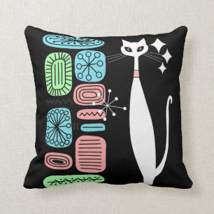 Retro Atomära-Mitte- des Jahrhundertsmoderne cool Kissen