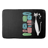 Retro Atomära-Mitte- des Jahrhundertsmoderne coole Badematte (Vorderseite)