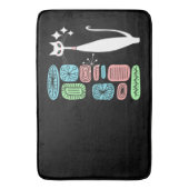 Retro Atomära-Mitte- des Jahrhundertsmoderne coole Badematte (Vorderseite Vertikal)