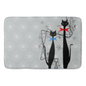 Retro Atomära-Mitte- des Jahrhundertsmoderne coole Badematte (Vorderseite)