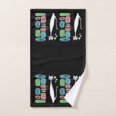 Retro Atomära-Mitte- des Jahrhundertsmoderne coole Badhandtuch Set (Handtuch)