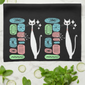 Retro Atomära-Mitte- des Jahrhundertsmoderne coole Geschirrtuch (Gefaltet)