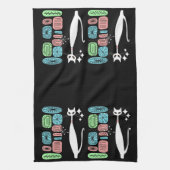 Retro Atomära-Mitte- des Jahrhundertsmoderne coole Geschirrtuch (Vertikal)