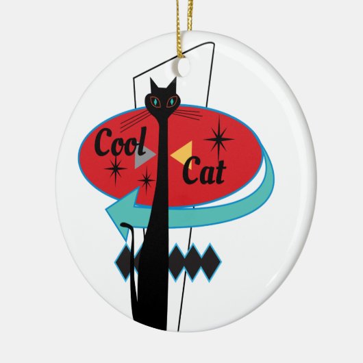 Retro Atomära-Mitte- des Jahrhundertsmoderne coole Keramik Ornament (Links)