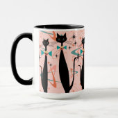 Retro Atomära-Mitte- des Jahrhundertsmoderne coole Tasse (Links)