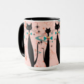 Retro Atomära-Mitte- des Jahrhundertsmoderne coole Tasse (Vorderseite Links)