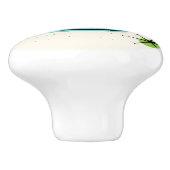 Retro Atomboomerang und Sternexplosionen Keramik P Keramikknauf (Seitenansicht)