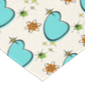 Retro Atomboomerang und Sternexplosionen Tablette Tischdecke (Schrägansicht)