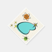 Retro Atombumerang und Sternexplosionen Papier Nap Serviette (Ecke)