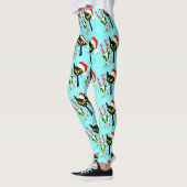 Retro Atomcat Mitte des Jahrhunderts Moderne Weihn Leggings (Links)