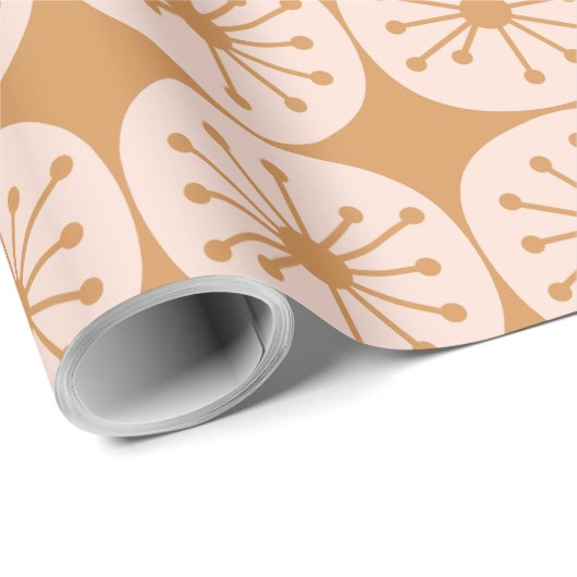 Retro Atomdots Mitteljahrhundert Moderner 50er Pin Geschenkpapier (Rolleneckpunkt)