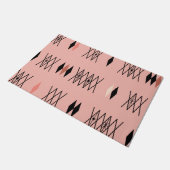 Retro Atomera Diamonds Muster rosa Fußmatte (Schrägansicht)