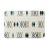 Retro Atomera Diamonds Muster Türkis Badematte (Vorderseite)