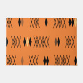 Retro Atomera Diamonds Pattern Orange Fußmatte (Vorderseite)