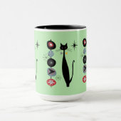 Retro Atomera Mitte Jahrhundert Moderne Coole Katz Tasse (Zentrum)