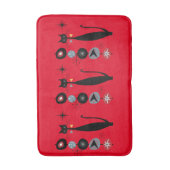 Retro Atomera Mitte Jahrhundert Moderne MCM Coole  Badematte (Vorderseite Vertikal)